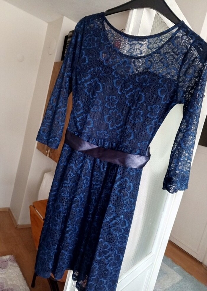 Dantelli Abiye Elbise - Görsel 5