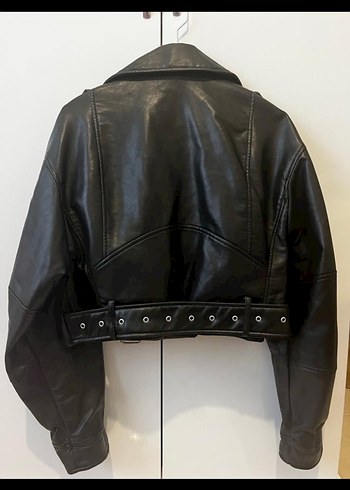 Siyah Deri Ceket - Görsel 2