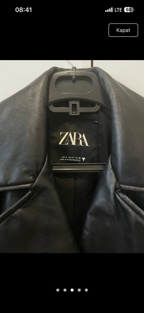 Siyah Deri Ceket - Görsel 4