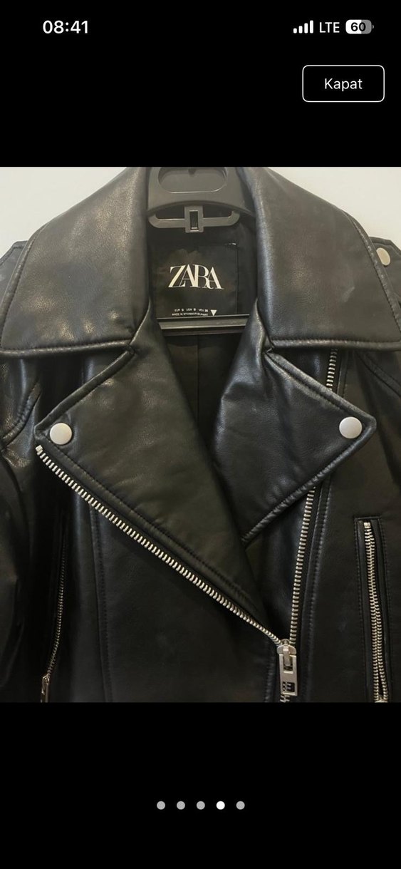 Siyah Deri Ceket - Görsel 3
