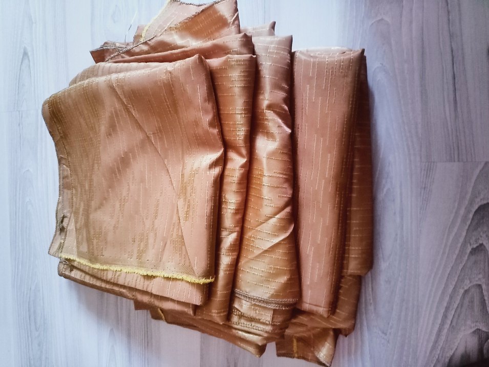 Bej Parlak Düz perde kumaşları - Görsel 3