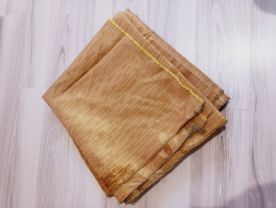 Bej Parlak Düz perde kumaşları - Görsel 4