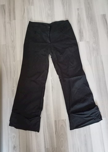 Kadın Siyah Koton Pilili Pantolon