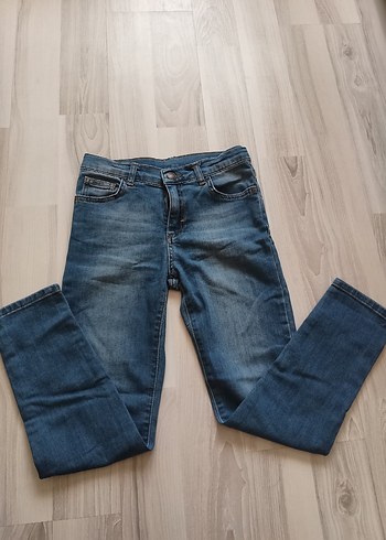 Erkek Çocuk Gri Mavi Denim Pantolon