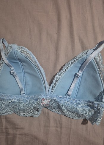 m Beden Mavi Dantel Bohem Bralet