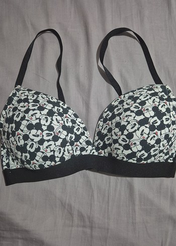 Siyah Baskılı Athleisure Sütyen