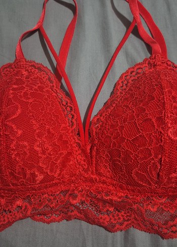 Defacto Kırmızı Dantel Bohem Bralet