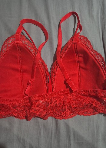 m Beden kırmızı Renk Kırmızı Dantel Bohem Bralet
