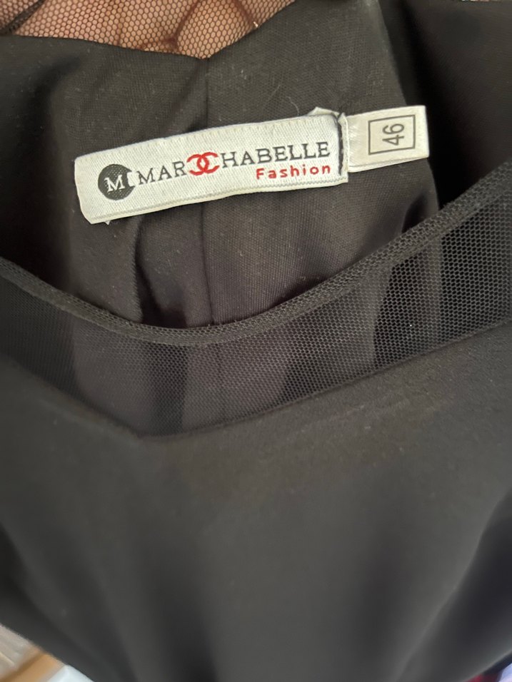 Siyah V Yaka Kısa Kollu Uzun Abiye Elbise - Görsel 2