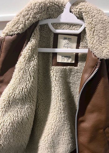 Kürklü Erkek Çocuk Deri Ceket - Görsel 2