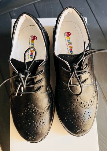 Klasik Siyah Deri Erkek Çocuk Ayakkabısı - Görsel 4