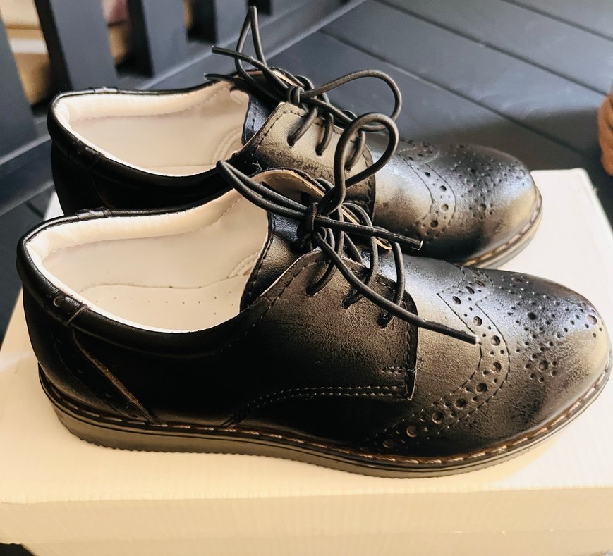 Klasik Siyah Deri Erkek Çocuk Ayakkabısı - Görsel 2