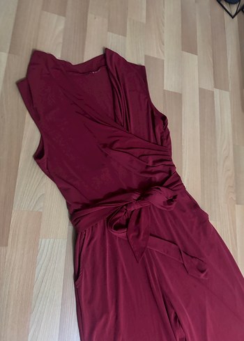 Bordo  Kadın Uzun Tulum - Görsel 3