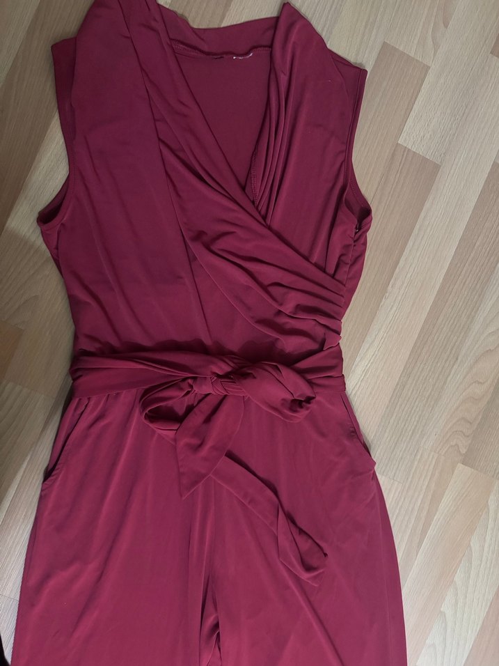 Bordo  Kadın Uzun Tulum - Görsel 2