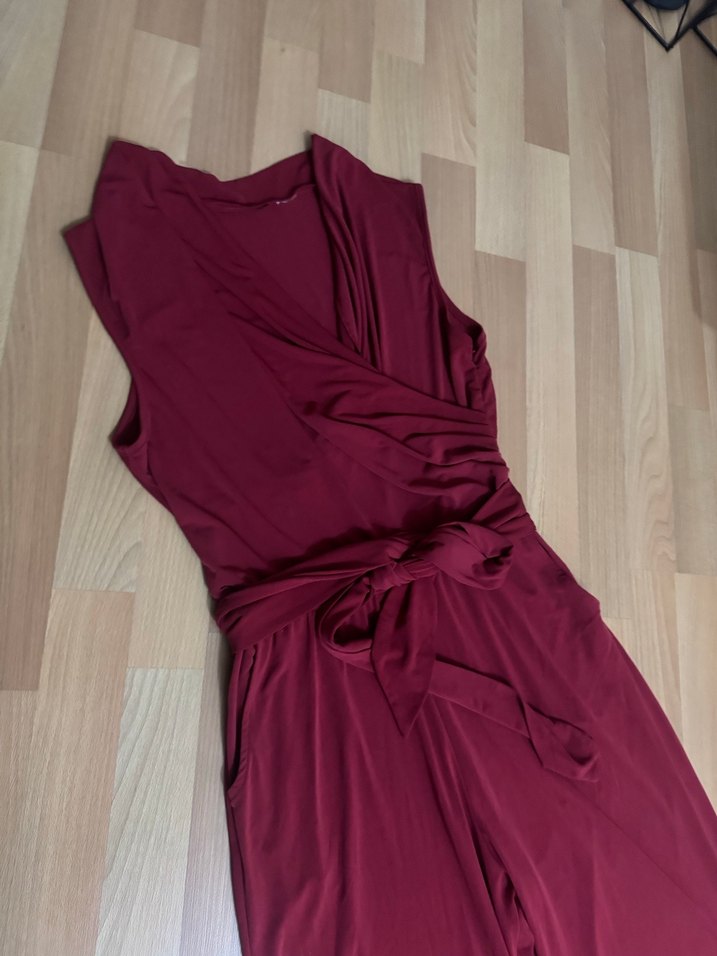 Bordo  Kadın Uzun Tulum - Görsel 3