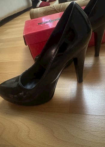 Siyah  Yüksek Topuklu Stiletto - Görsel 7