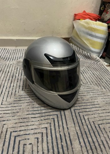 Gri Metal Biker Kask