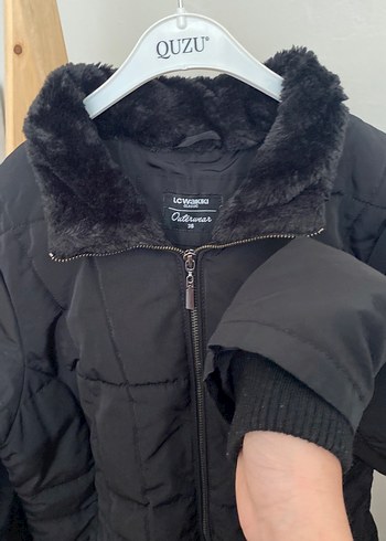 Siyah Kürklü Kadın Kışlık Ceket - Görsel 3