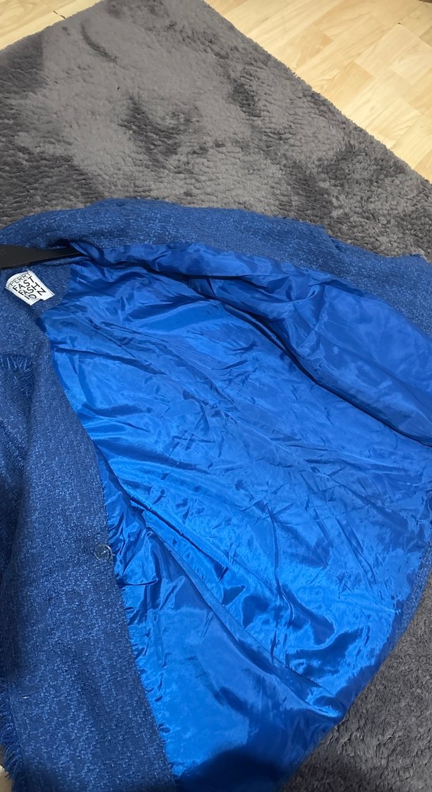 Düğmeli Mavi Denim Kadın Blazer - Görsel 4