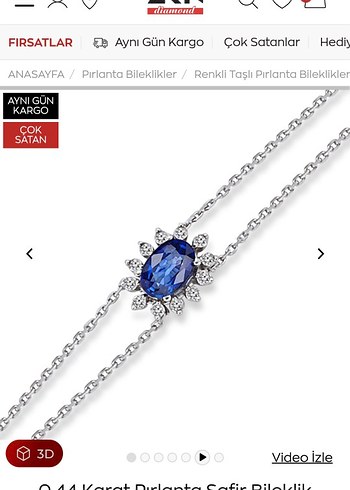 Zen safir pırlanta bileklik - Görsel 2