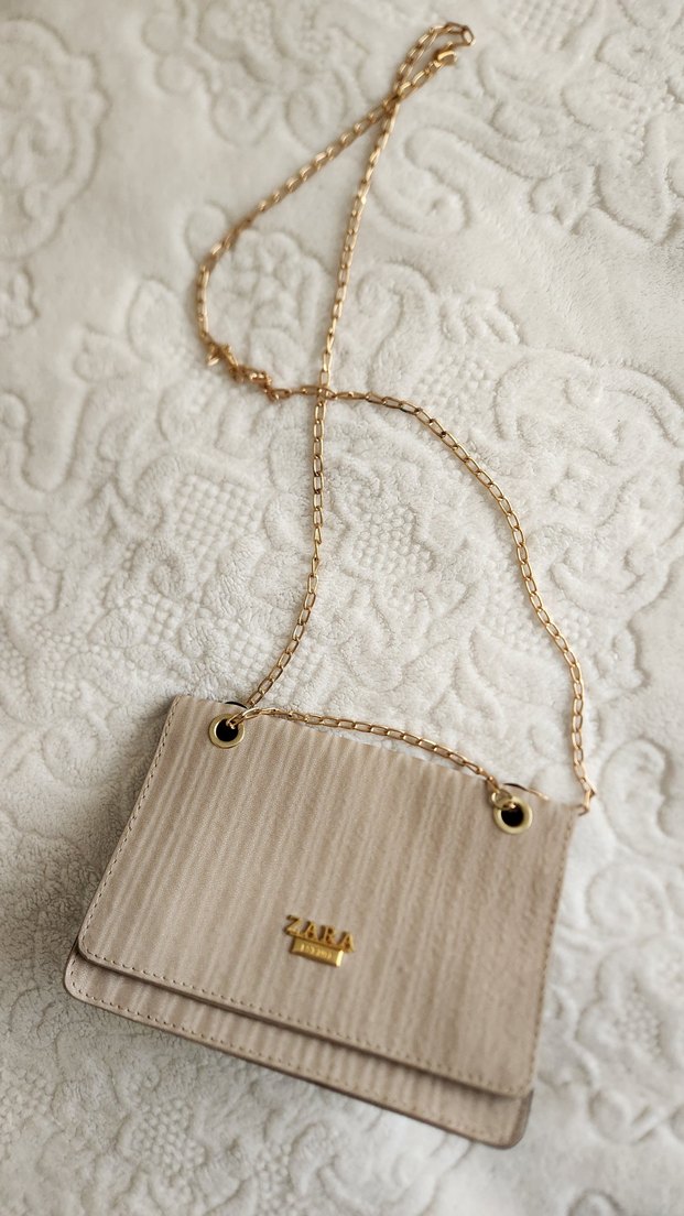 Bej Süet Zebra Desenli Kadın Çanta - Görsel 2