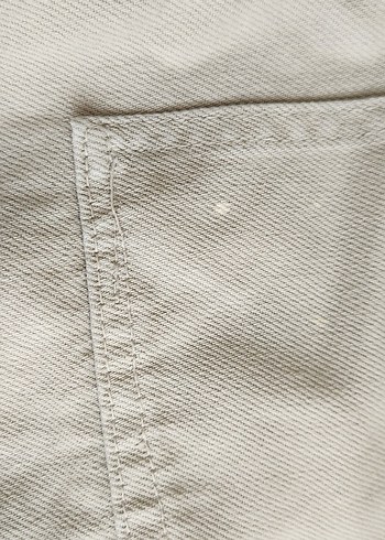 Düğmeli  Keten Kadın Pantolon - Görsel 3