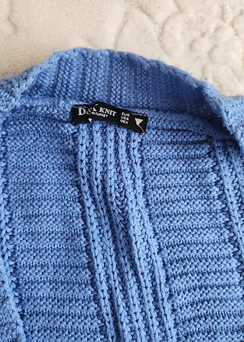 Düğmeli Mavi Hırka - Görsel 3