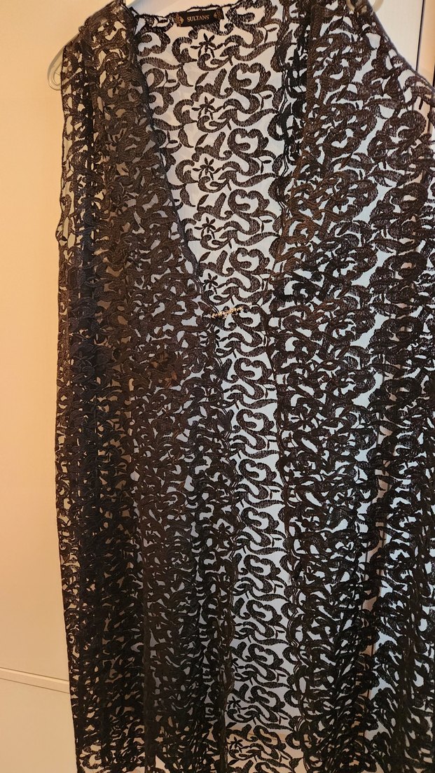 Kadın Siyah Dantelli Gotik yelek - Görsel 5