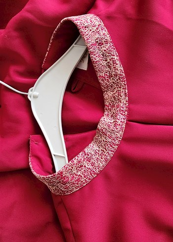 Bordo Uzun Kollu V Yaka Kadın Elbise - Görsel 4