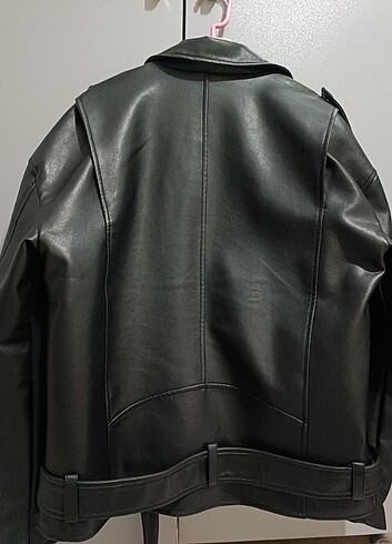 s Beden siyah Renk zara loft deri ceket siyah oversize
