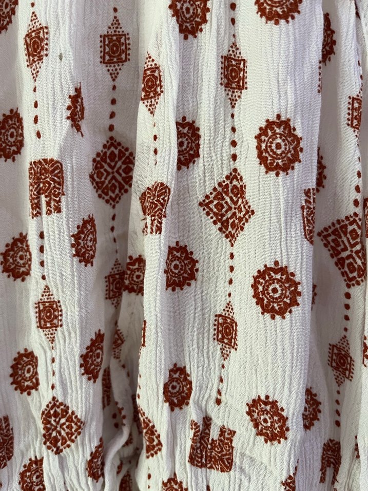 Beyaz Bağlamalı Bohem Kadın Elbise - Görsel 2