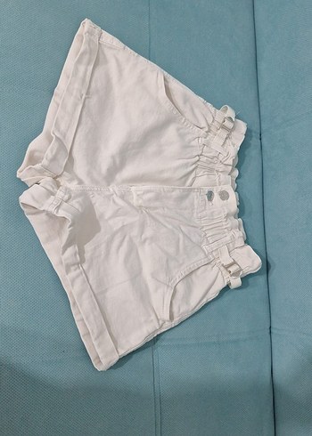 Beyaz Kemerli Mini Pamuklu Denim Şort son fiyatı