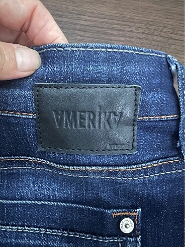 xs Beden Mavi jeans kot etek