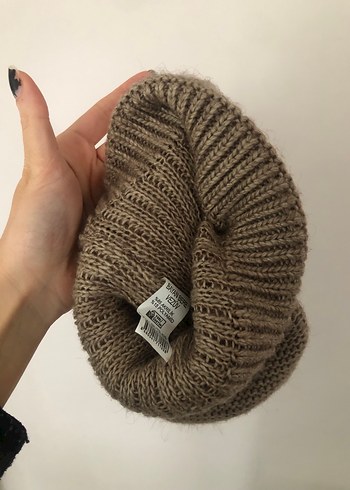 Bej Örgü Kadın Bere - Görsel 4