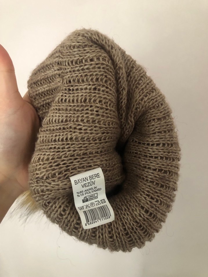 Bej Örgü Kadın Bere - Görsel 3