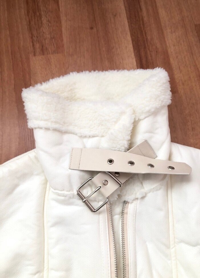 İçi tüylü kışlık mont ceket - Görsel 4