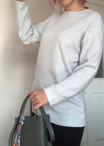 Fitilli yumoş triko kazak - Görsel 5