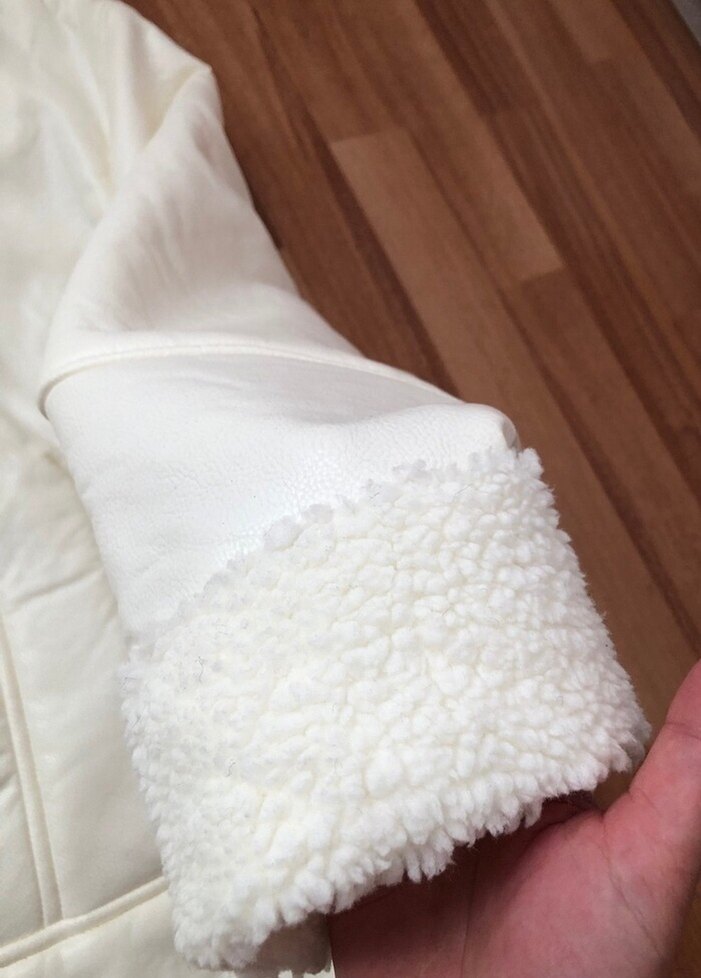 İçi tüylü deri mont - Görsel 3