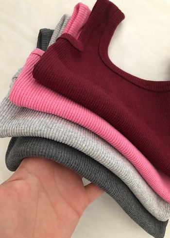 xs Beden Pembe Fitilli Atlet Top