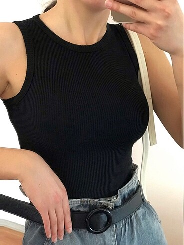 xs Beden Halter yaka fitilli atlet