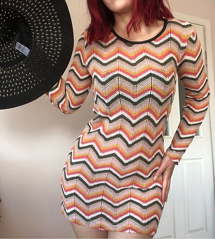 Zikzak desenli plaj elbisesi - Görsel 8