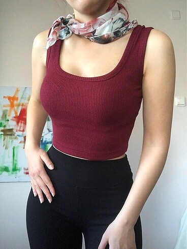 Kare yaka fitilli crop büstiyer