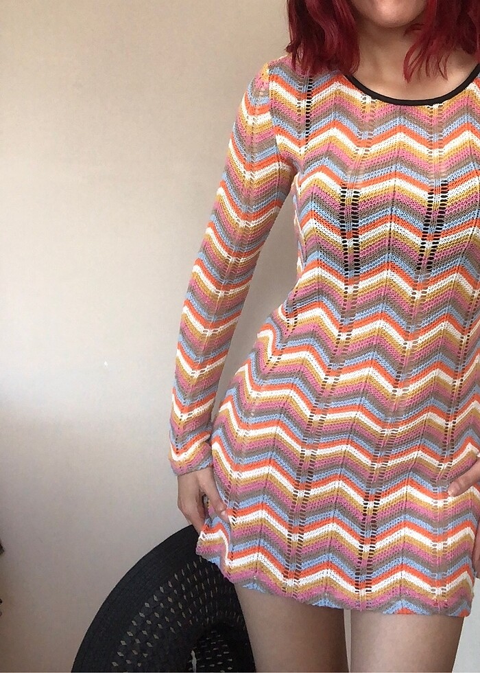 Ajurlu örme plaj elbisesi - Görsel 5