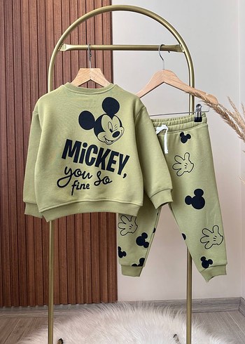Zara Erkek Çocuk Kapüşonsuz Mickey Desenli Eşofman Takımı