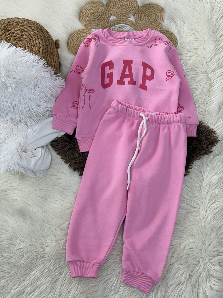 Pembe GAP Baskılı Kız Eşofman Takımı - Görsel 2