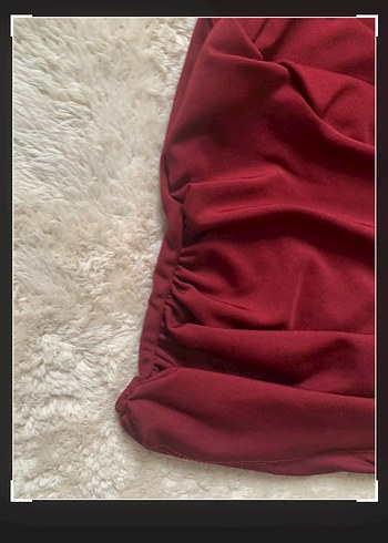 Bordo Mini Crop Top - Görsel 4