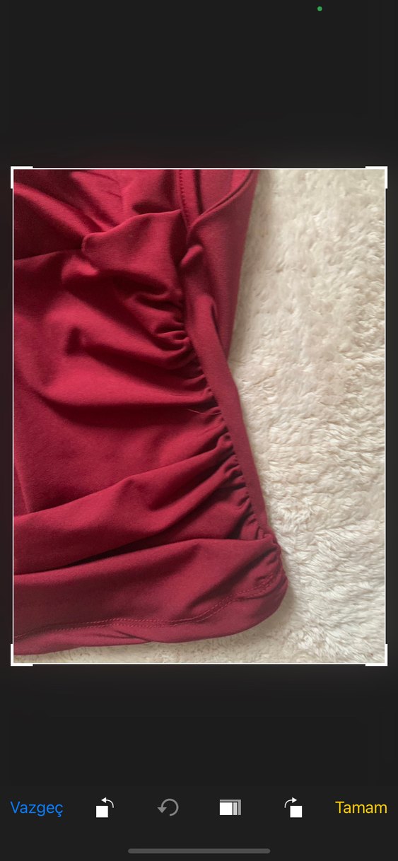 Bordo Mini Crop Top - Görsel 3