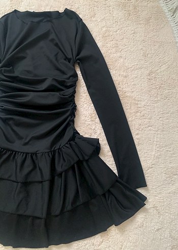 Siyah Kadın Mini Gotik Elbise - Görsel 9