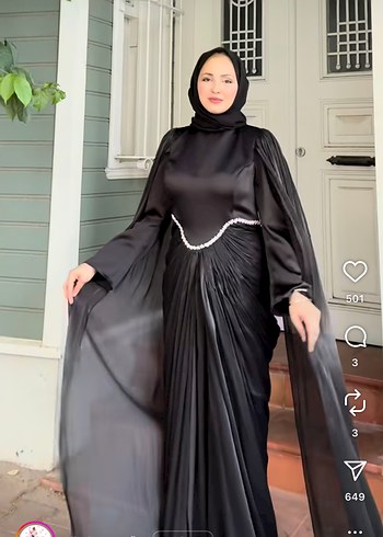 Abiye Uzun Siyah Gotik Abiye Elbise