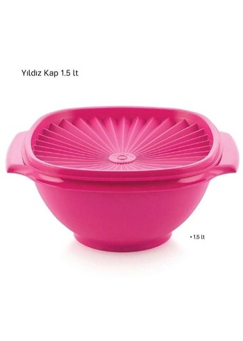 Yıldız Kapaklı 1.5 lt Pembe Saklama Kabı